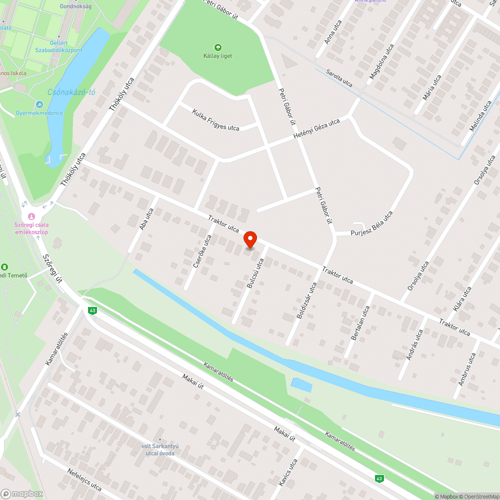 Hiányzó tábla bejelentés helye