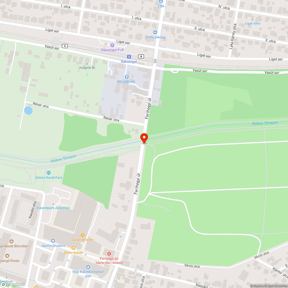 Ideiglenes lámpa nem jól látható bejelentés helye