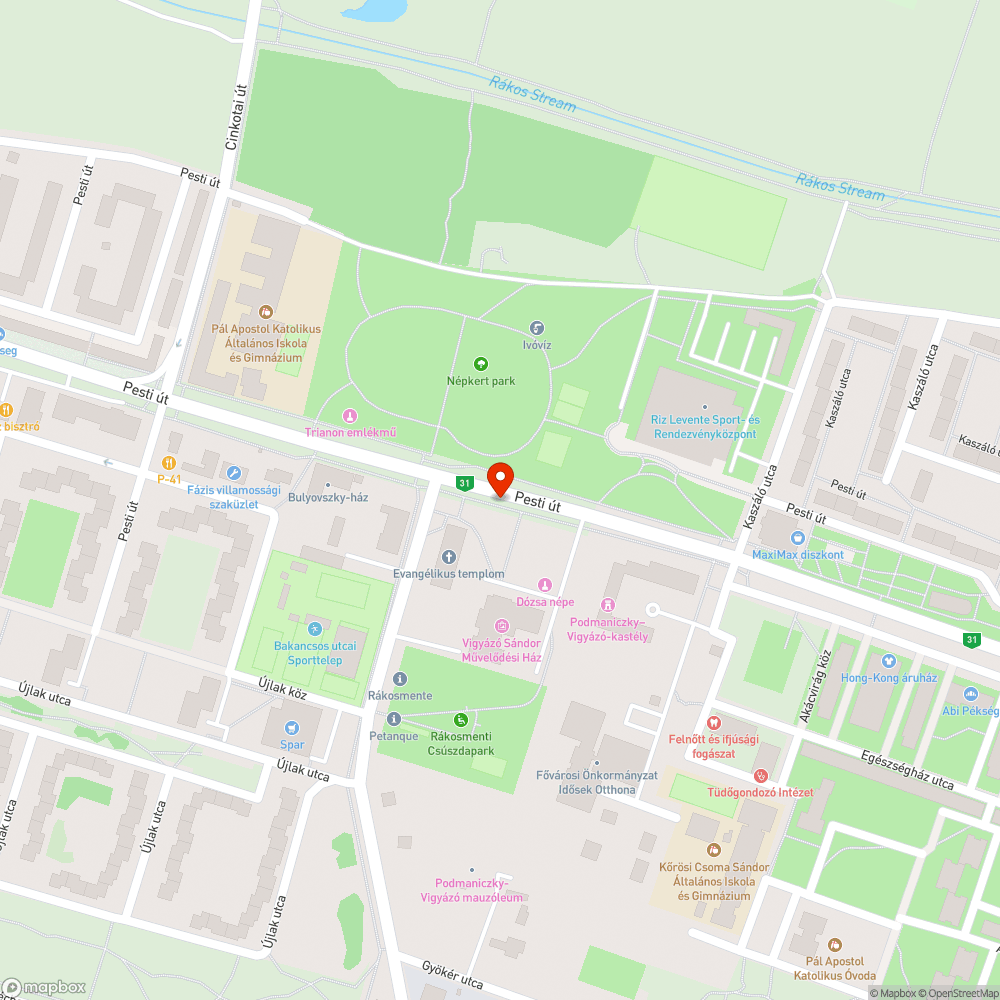 Homokkal teli kerékpárút bejelentés helye