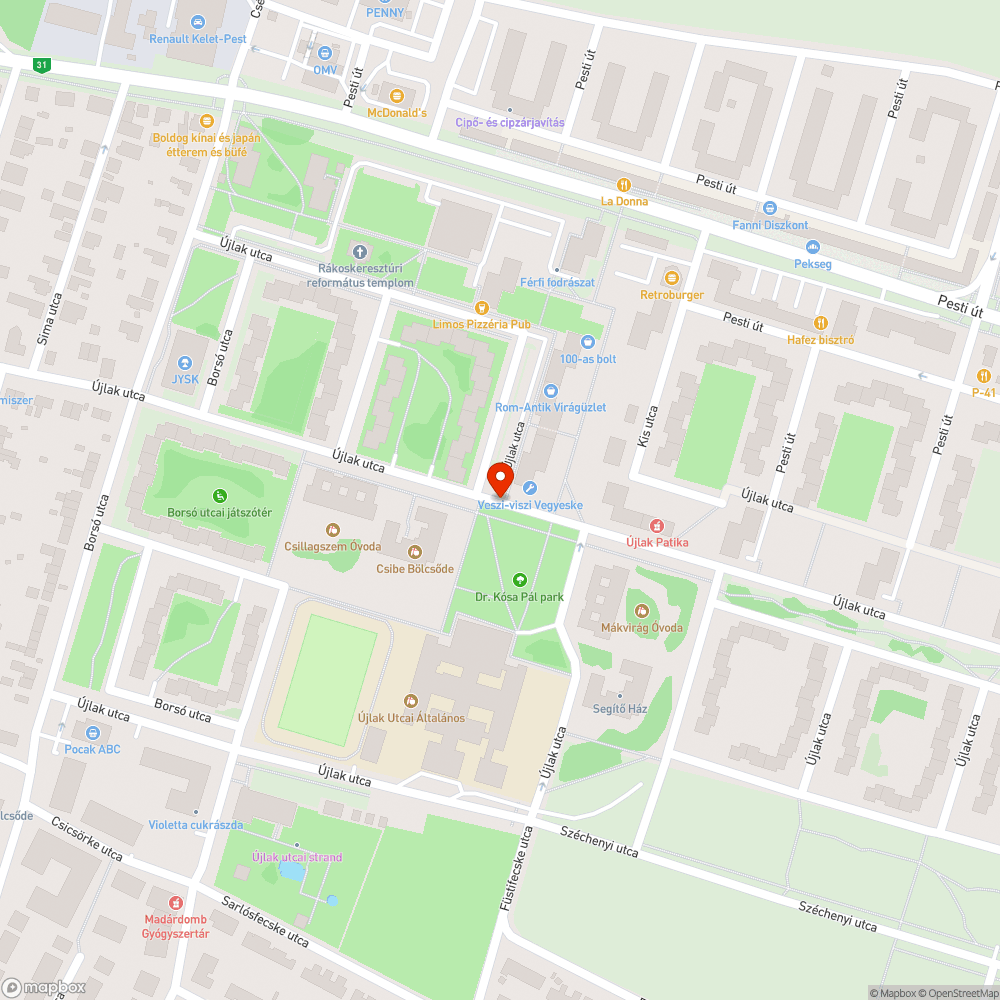 Hiányos fekvőrendőr bejelentés helye