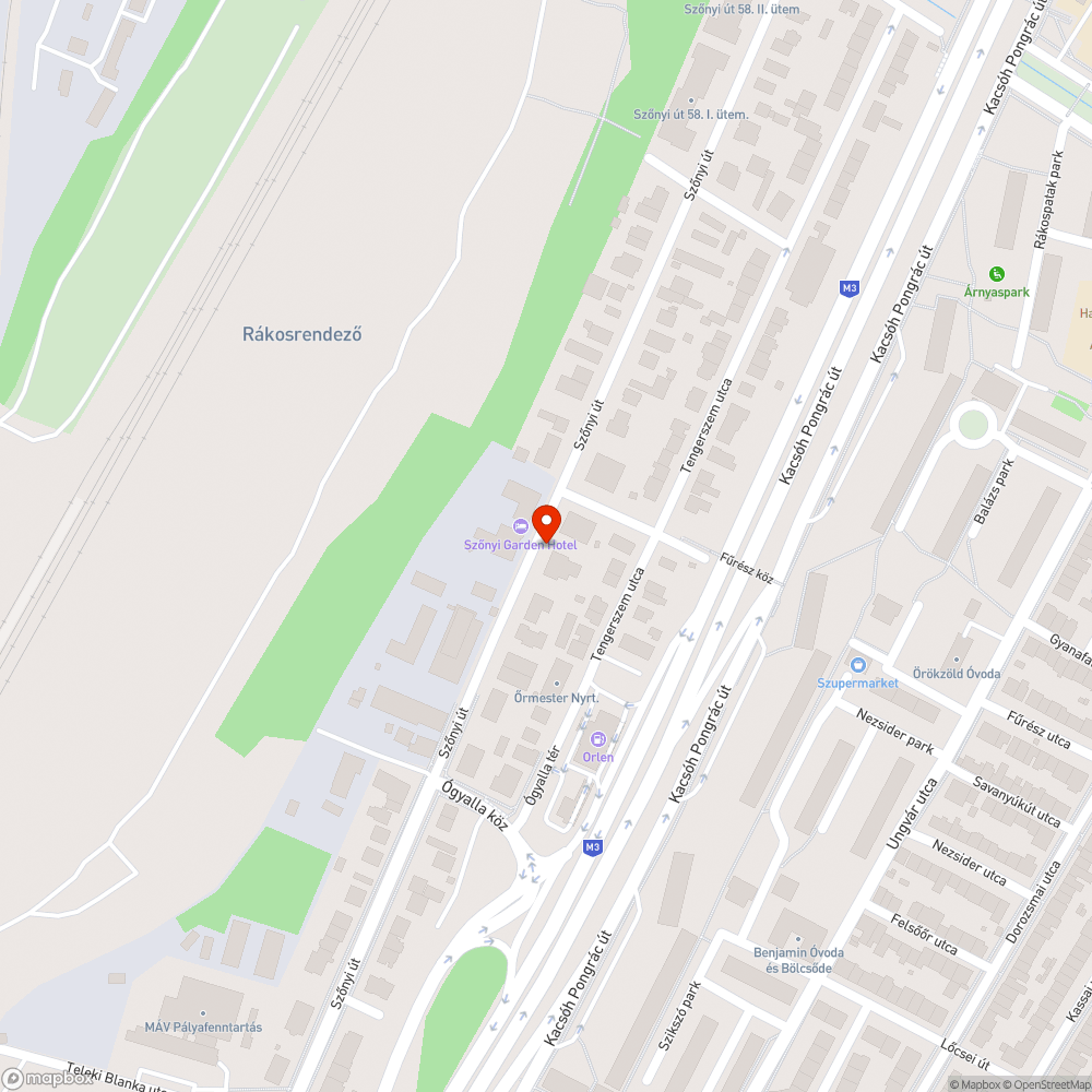 Szemetes közterület bejelentés helye