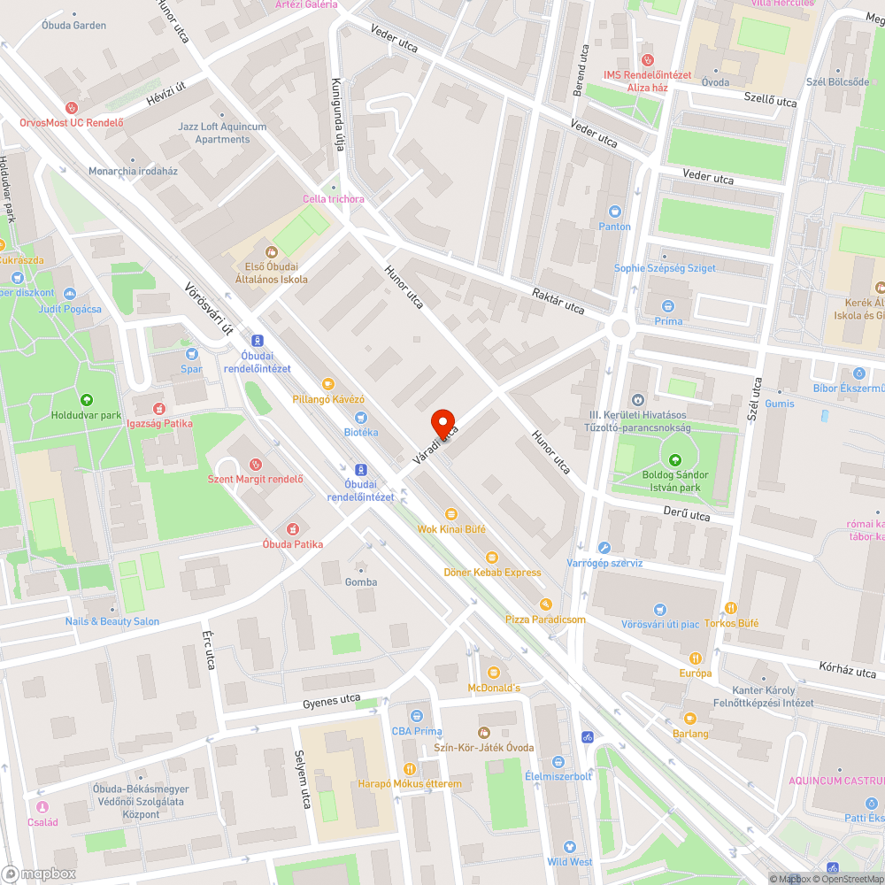 Szemetes járda a Váradi utcában bejelentés helye