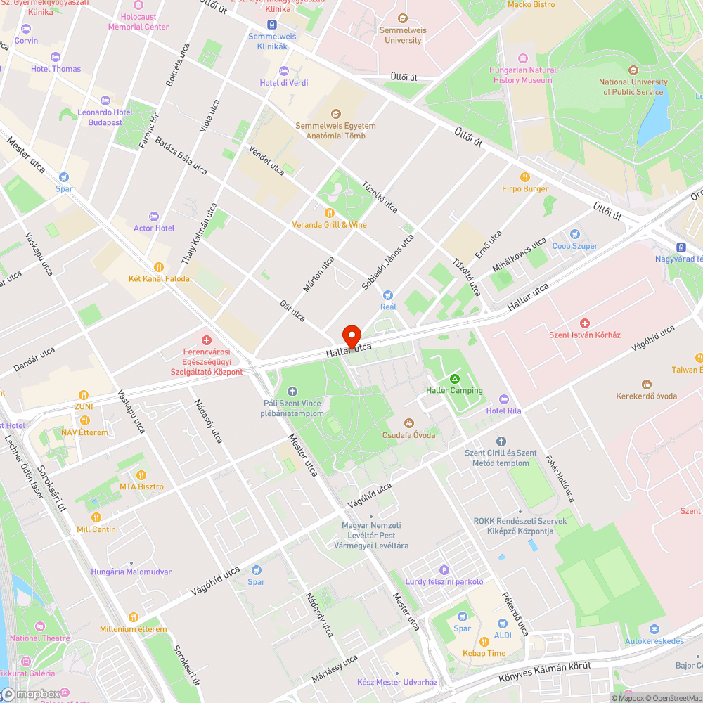 Elszáradt fák bejelentés helye