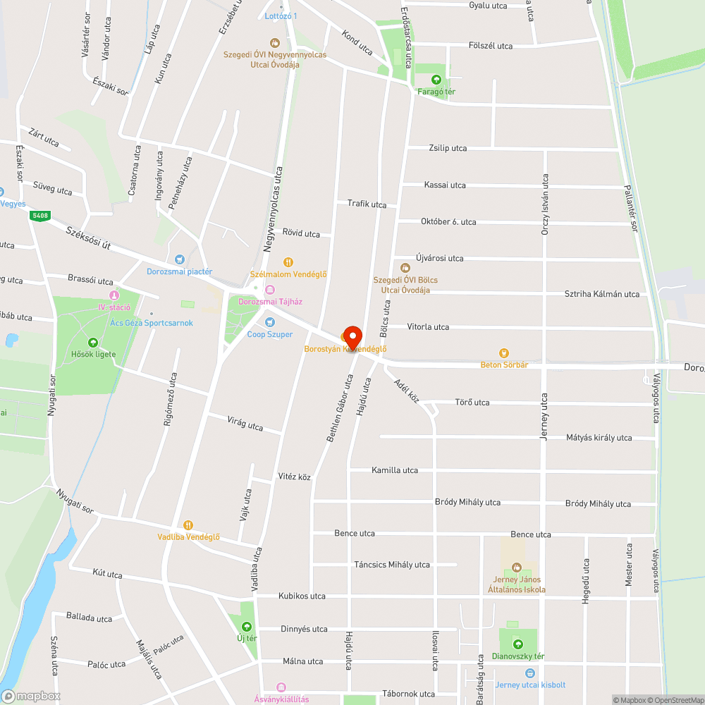 Elhasználódott aknafedél a Dorozsmai úton 1.3 bejelentés helye