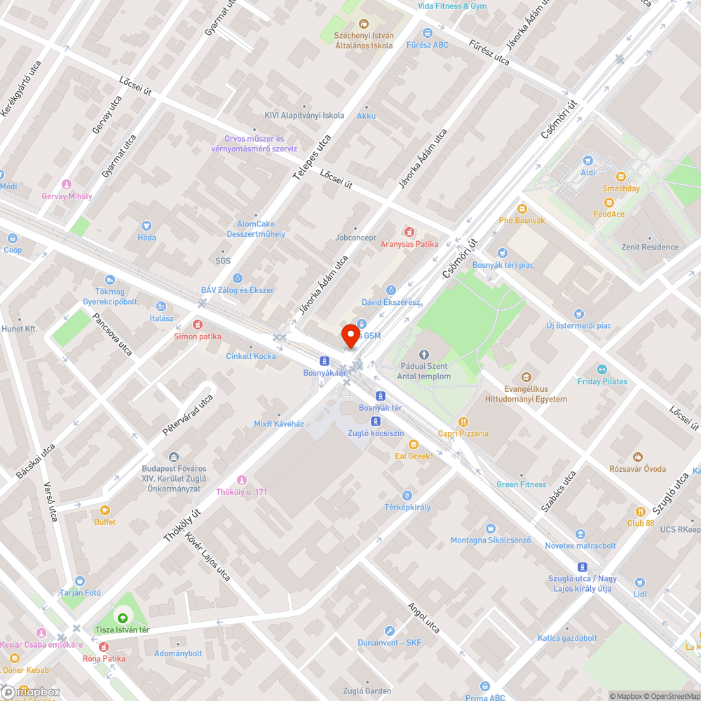 Lyuk a járdán bejelentés helye