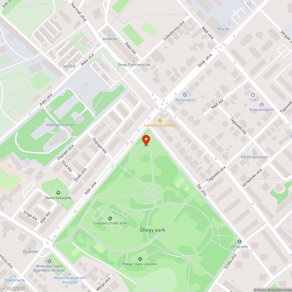 Kiegett izzó a parkban bejelentés helye