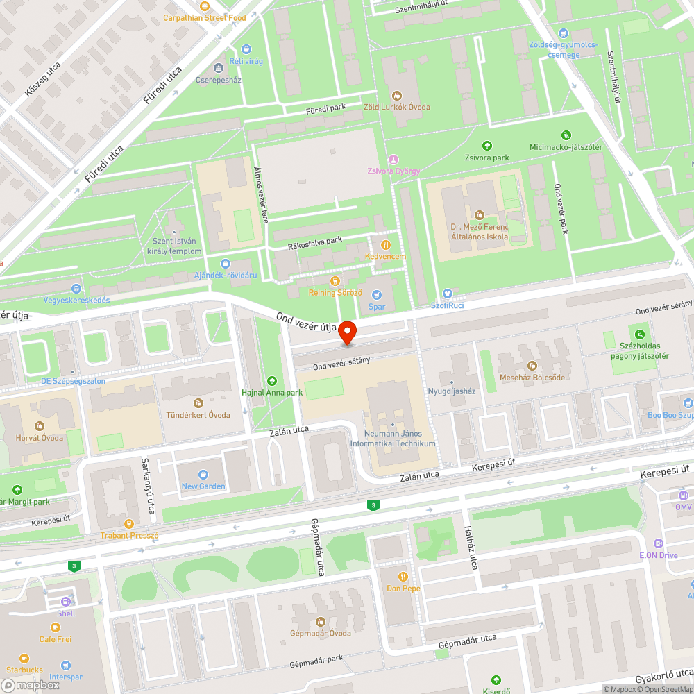 Gazdátlan autó bejelentés helye