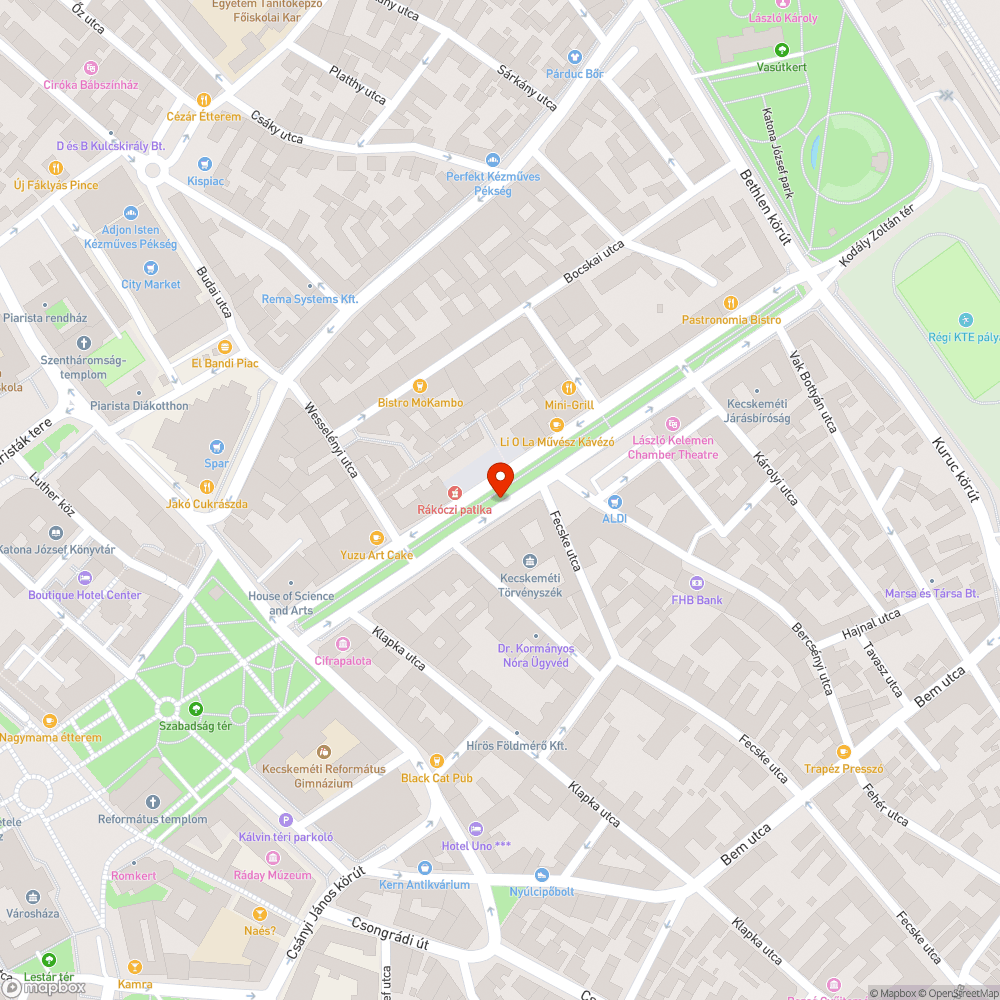 Megsüllyedt a járda a Rákóczi úton bejelentés helye