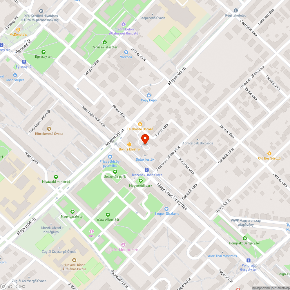 Elhagyott autó bejelentés helye