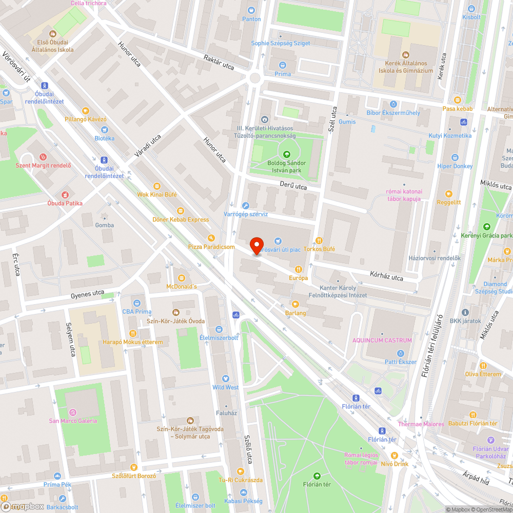 Kátyú - Kórház u. bejelentés helye