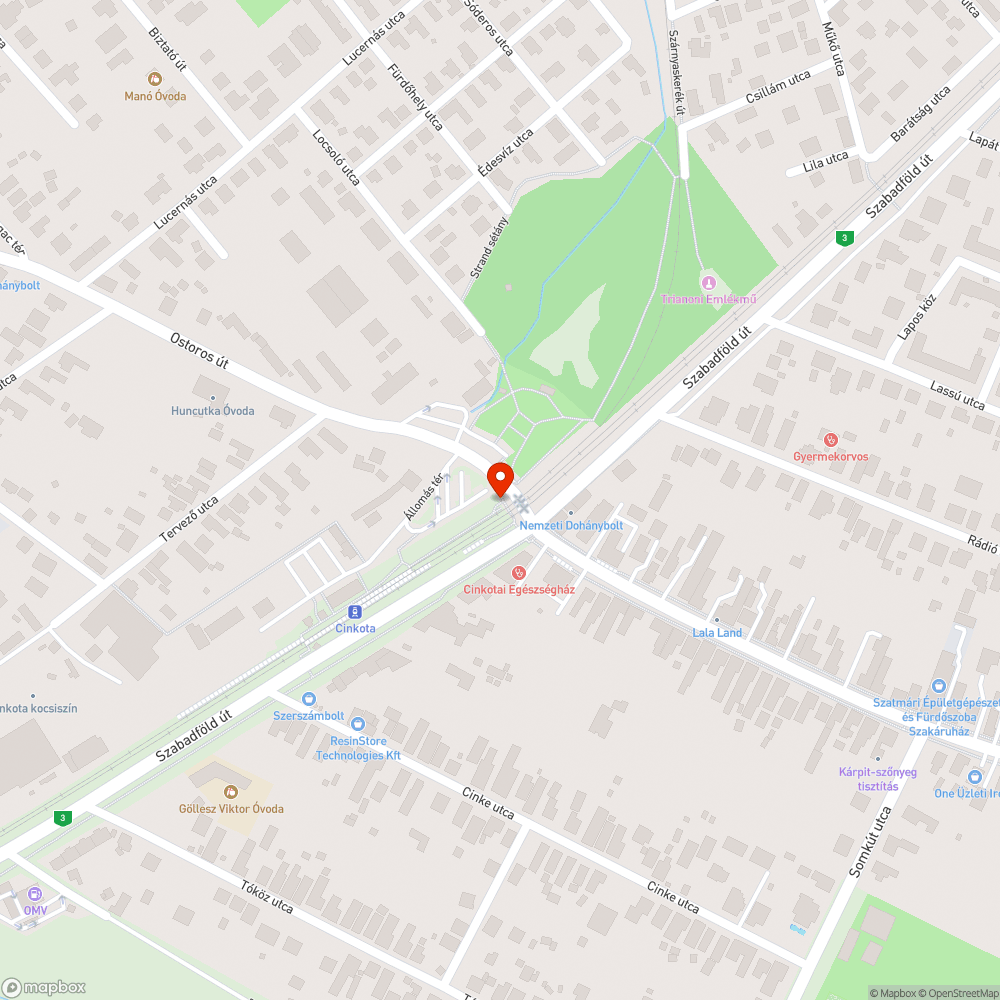 Firkás, matricás bejelentés helye