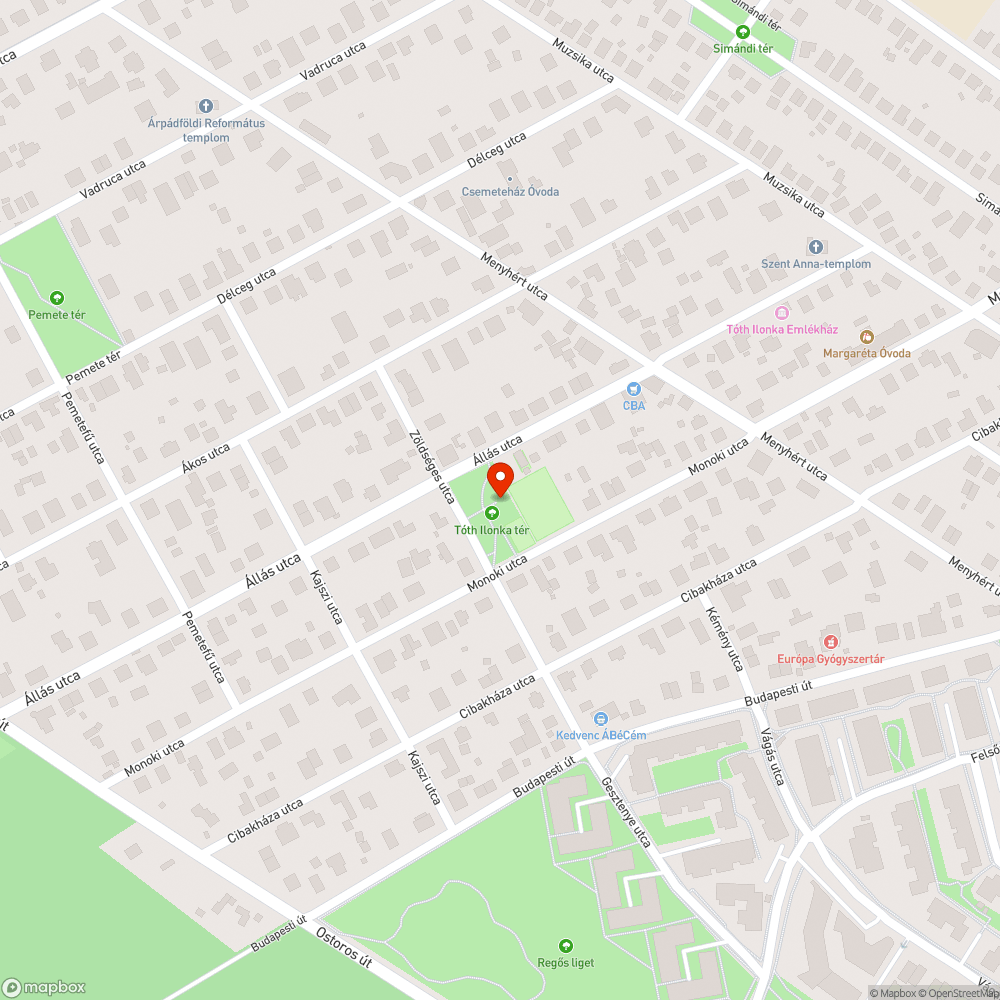 Meghajlott bejelentés helye