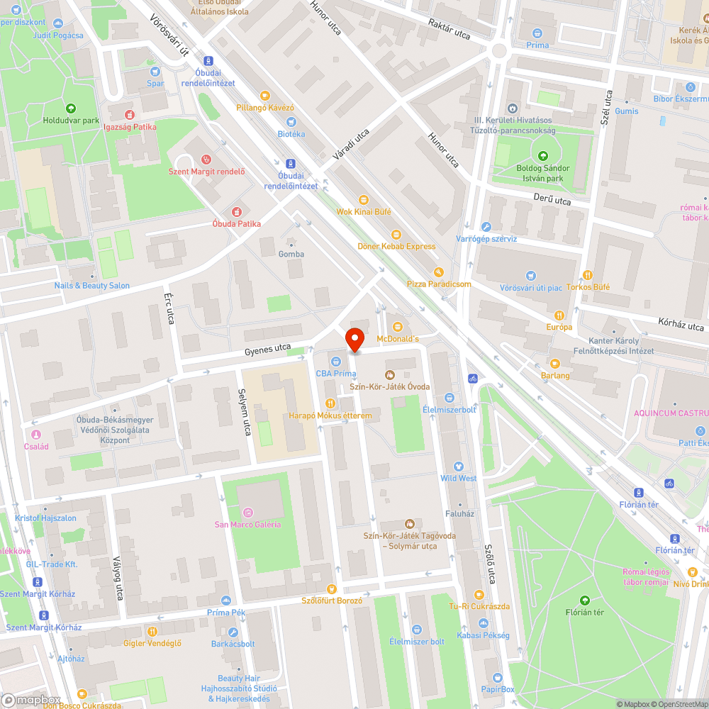 Sötét a Teszársz Károly utcában bejelentés helye