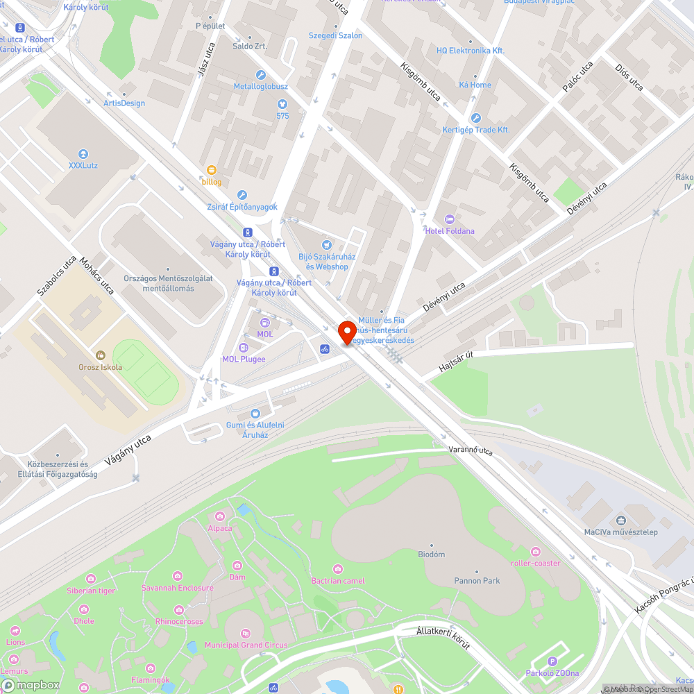 Felüljáró alatti rész bejelentés helye