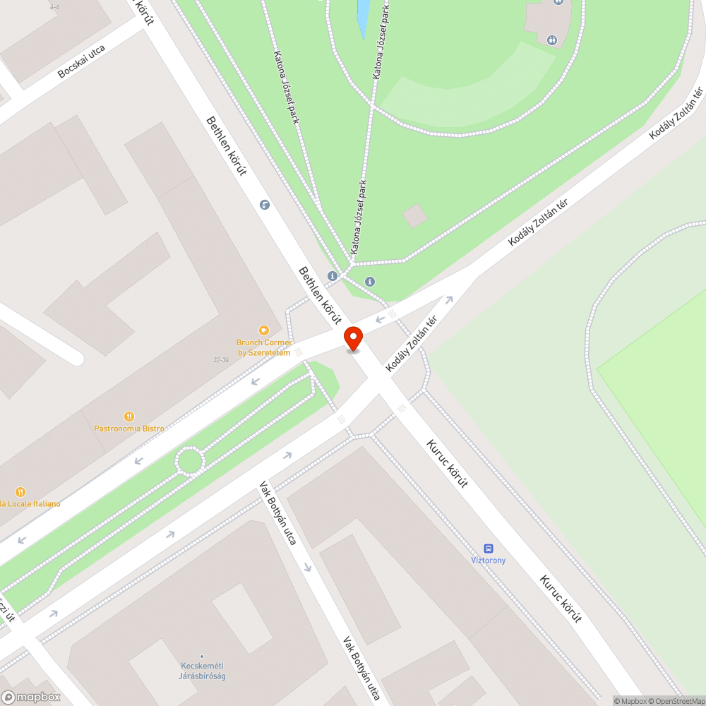 Hiányzó kötelező haladási irányt jelző tábla a Bethlen körútnál bejelentés helye