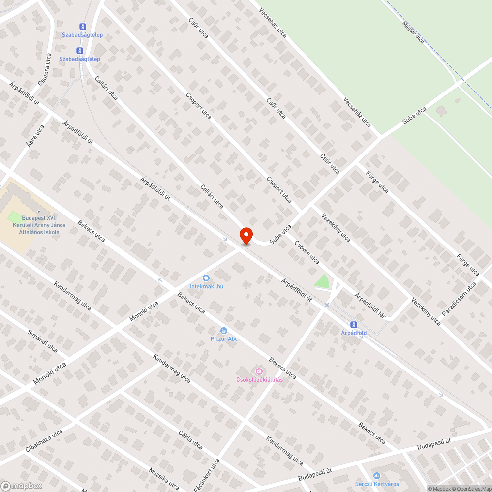 Graffitis átjáró bejelentés helye