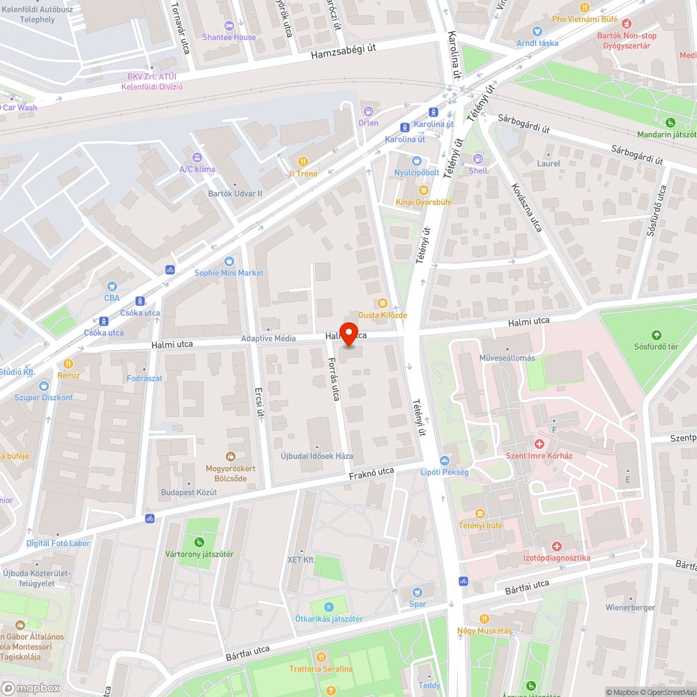 Derékig érő gaz bejelentés helye