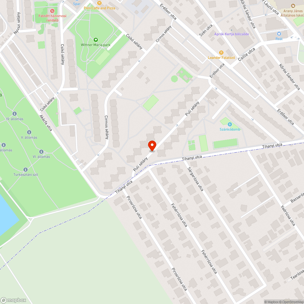 Bp. XXI. kerület, sétányokon a lámpák cseréje bejelentés helye