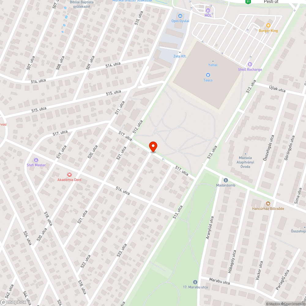 Lyuk a csatornafedél mellett bejelentés helye