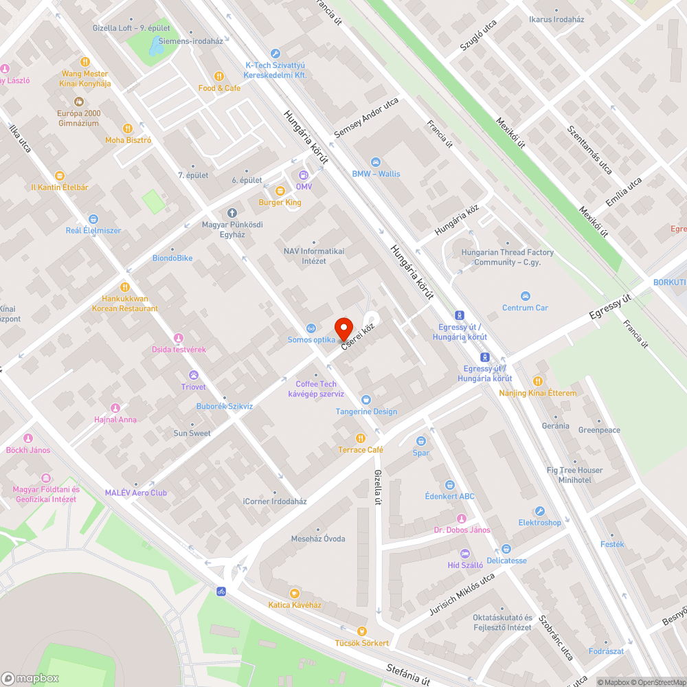 Elhagyott autó bejelentés helye