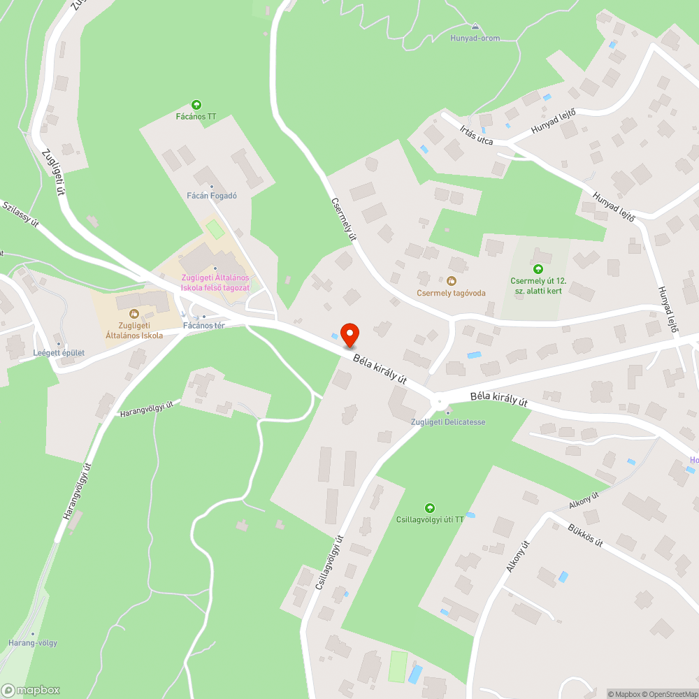 Magára hagyott autó bejelentés helye