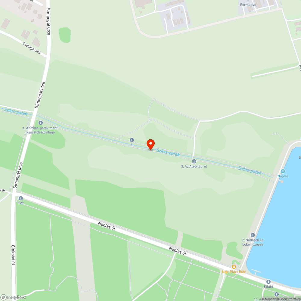 A Szilas- patak, Naplás tó és Simongát utca közötti szakaszának elhanyagoltsága bejelentés helye