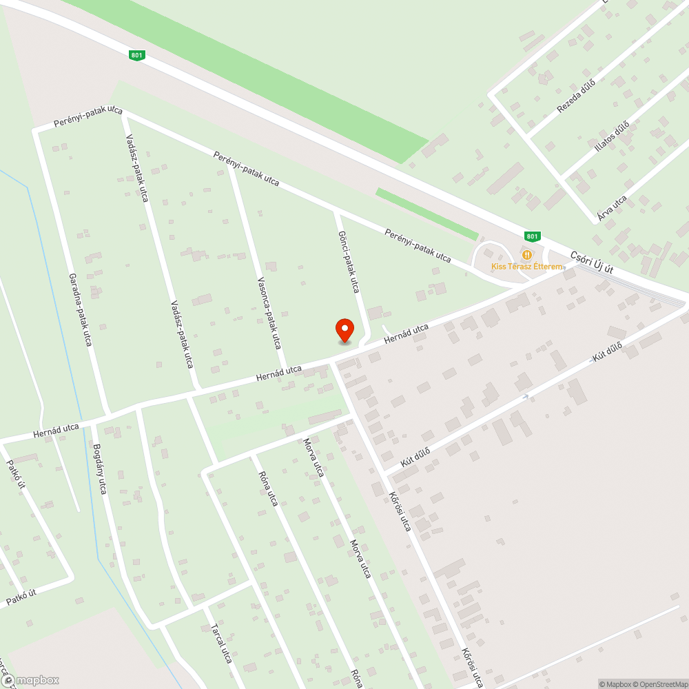 Kidőlő fák Hernád utca bejelentés helye