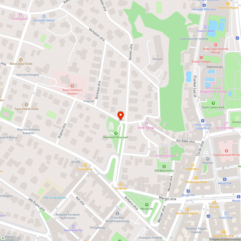 Kátyú a Bolyai utcában bejelentés helye