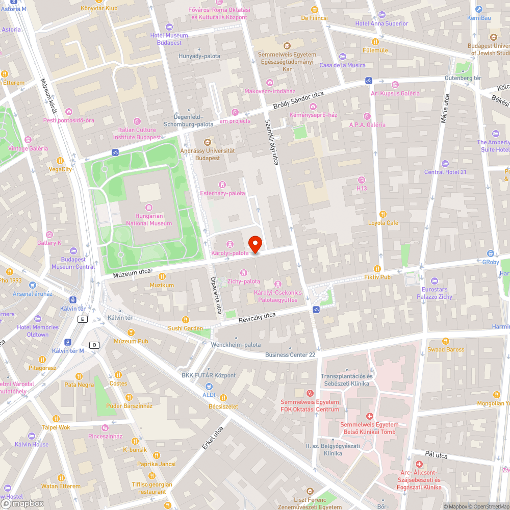 Múzeum utca gazos járda bejelentés helye