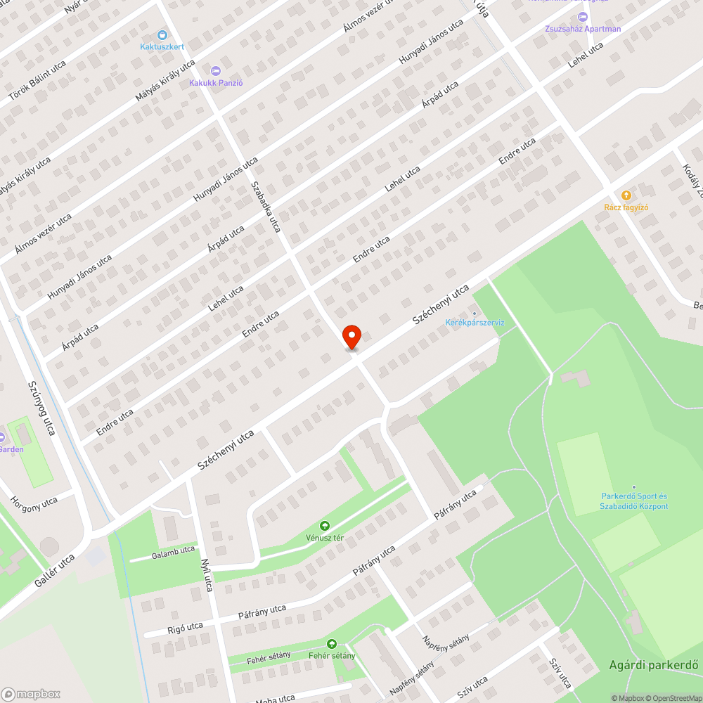 Gárdony-Agárd hiányos útburkolat bejelentés helye