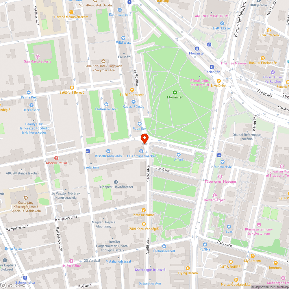 Félbemaradt közműjavítás bejelentés helye