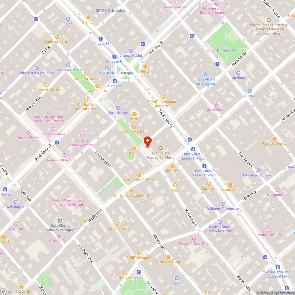 vakító lámpa a Zeneakadémia előtt bejelentés helye