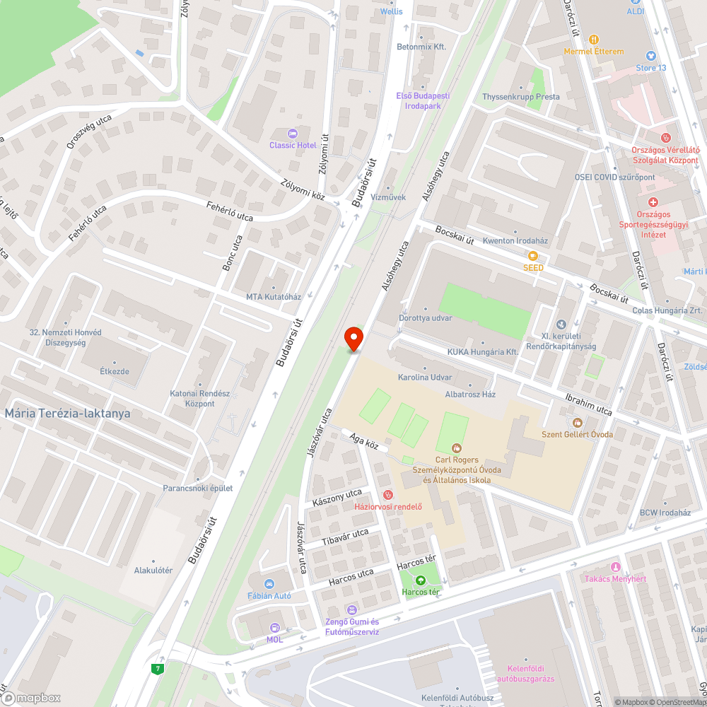 Szemét a vadút mellett bejelentés helye