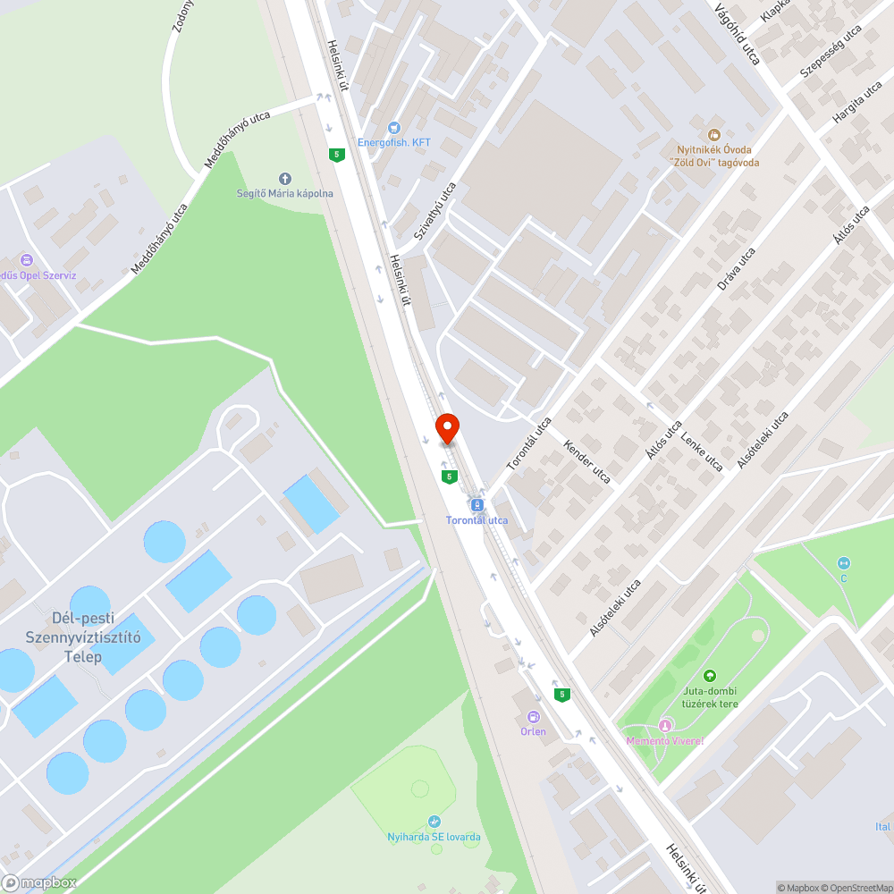 Elhagyott autó bejelentés helye