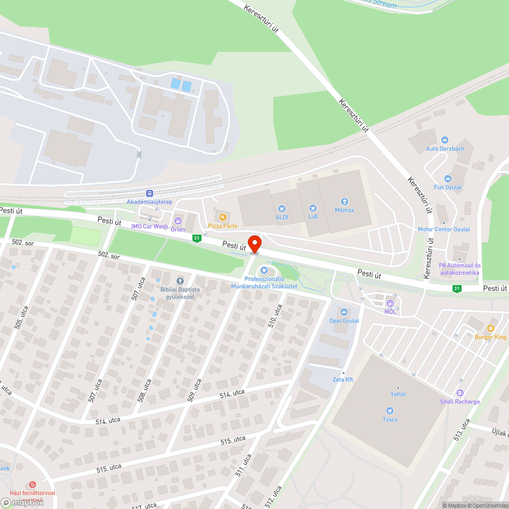 Hiányzó vízelvezetés bejelentés helye