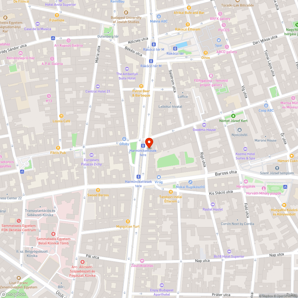 Gyalogos korlát kitört bejelentés helye