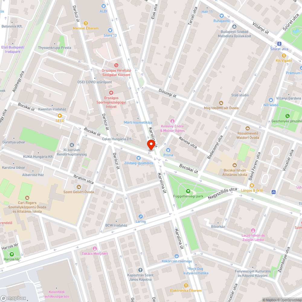 Kavicsos főút bejelentés helye