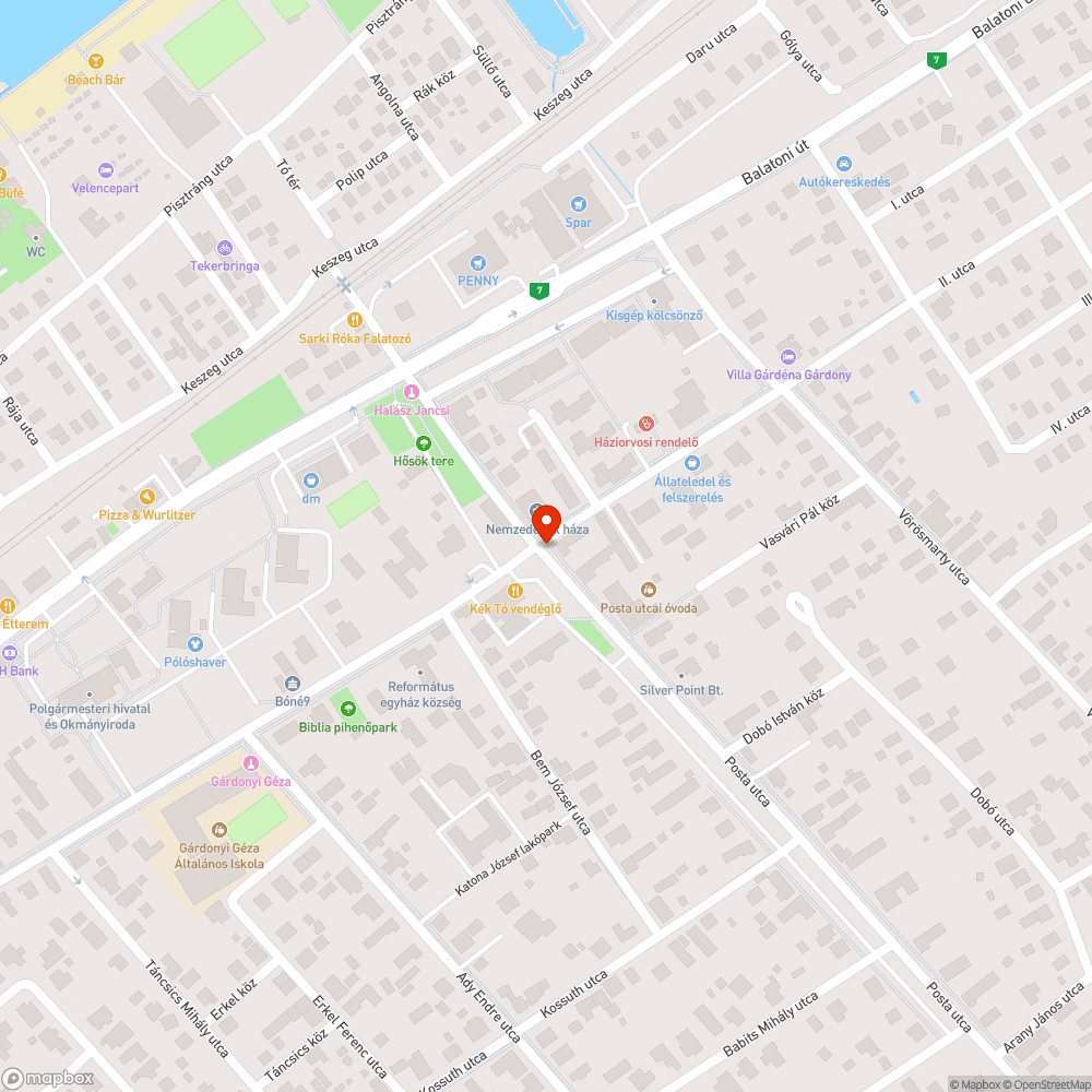 Hiányzó gyalogátkelőhely és járda az Óvoda irányába bejelentés helye