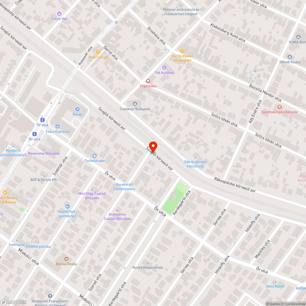 Nagyméretű pocsolya bejelentés helye