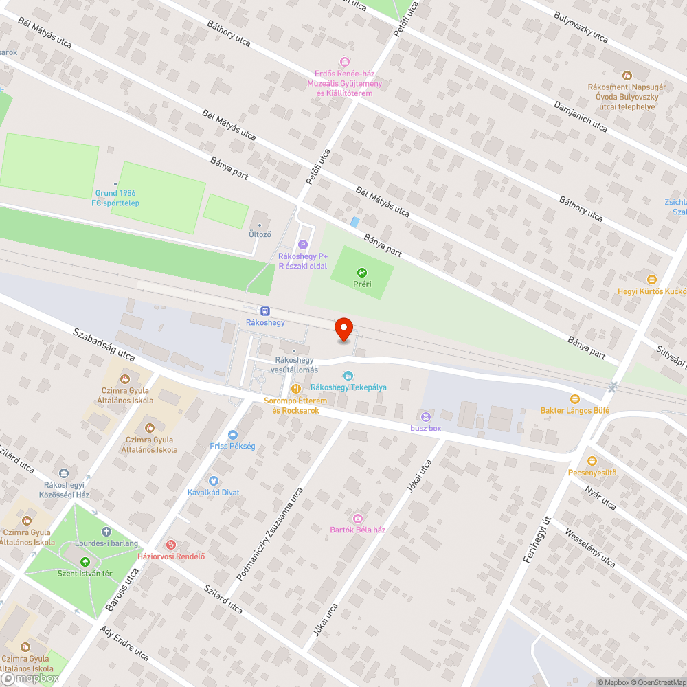 Megrongált MÁV automata bejelentés helye