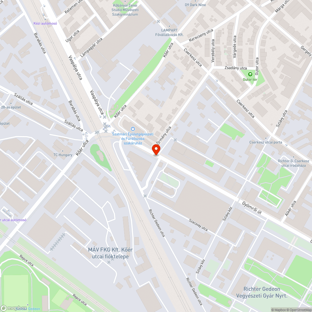 Elhagyott gumiabroncs bejelentés helye