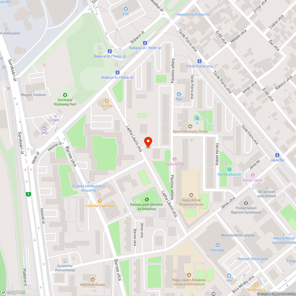 Balesetveszélyes kátyúk bejelentés helye