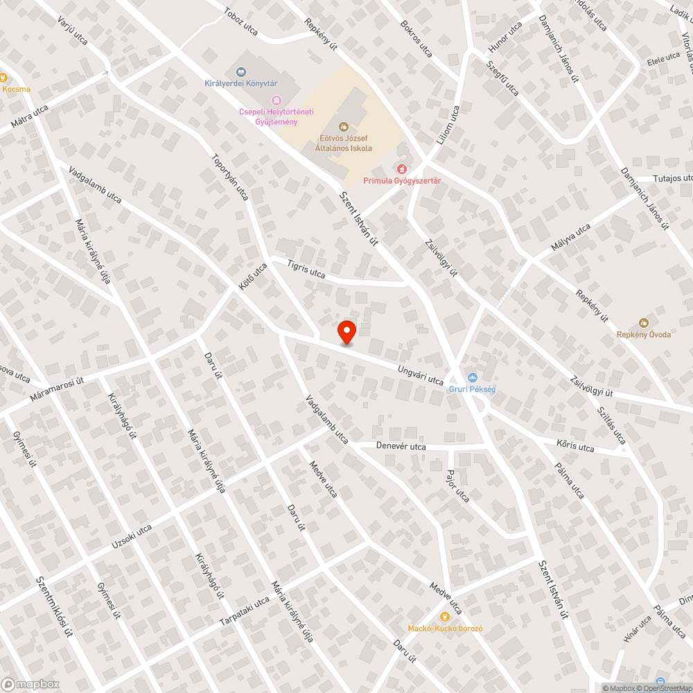 Megsüllyedt úttest bejelentés helye