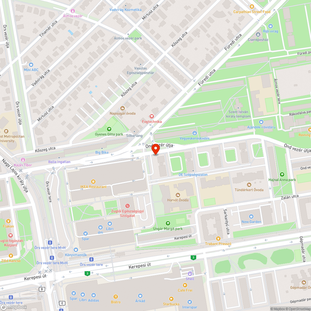 Elhagyott robogó bejelentés helye