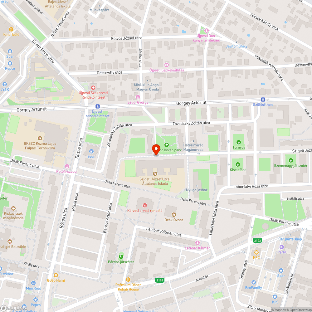 Beaszfaltozott fa bejelentés helye