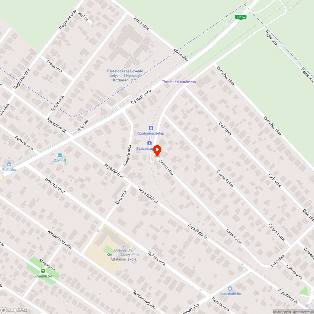 Eltűnt tükör bejelentés helye