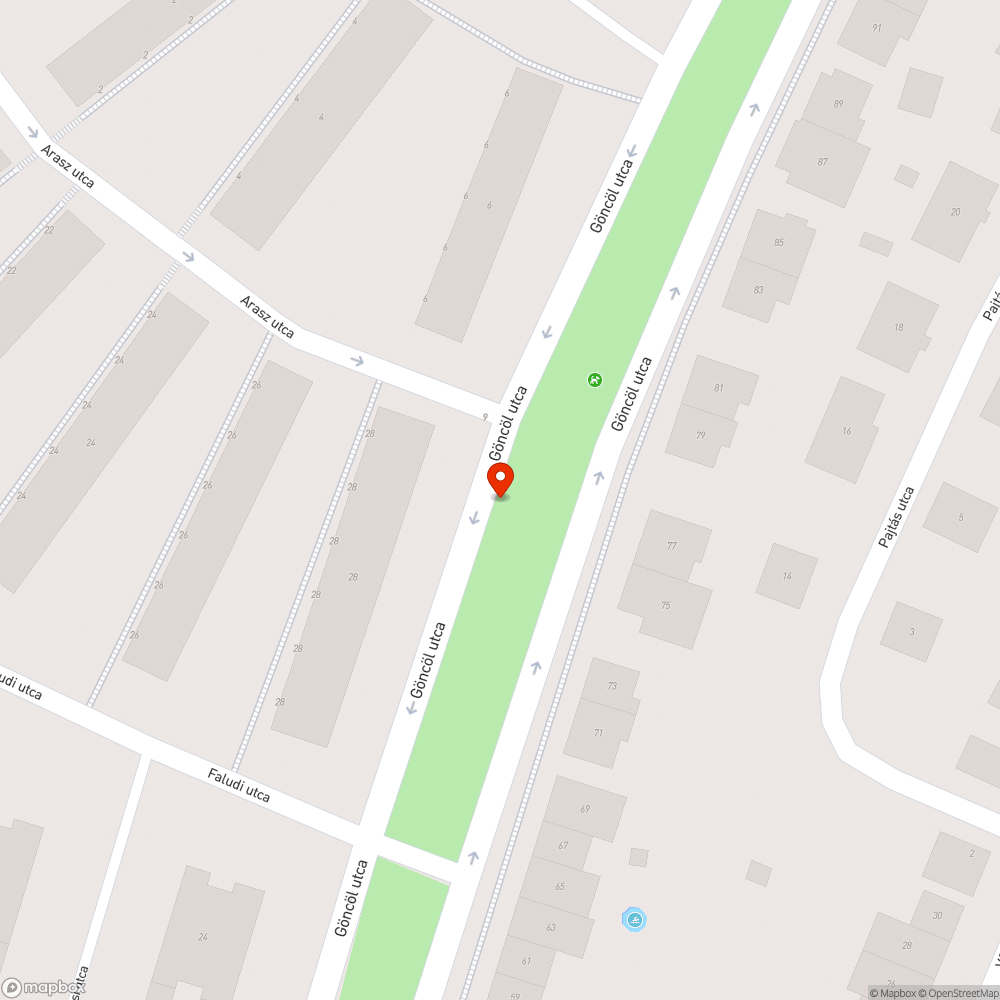 Akác nő a bicikli útra bejelentés helye