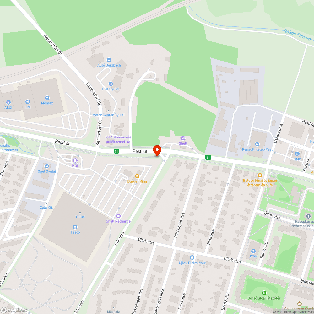 Szilánkok bejelentés helye