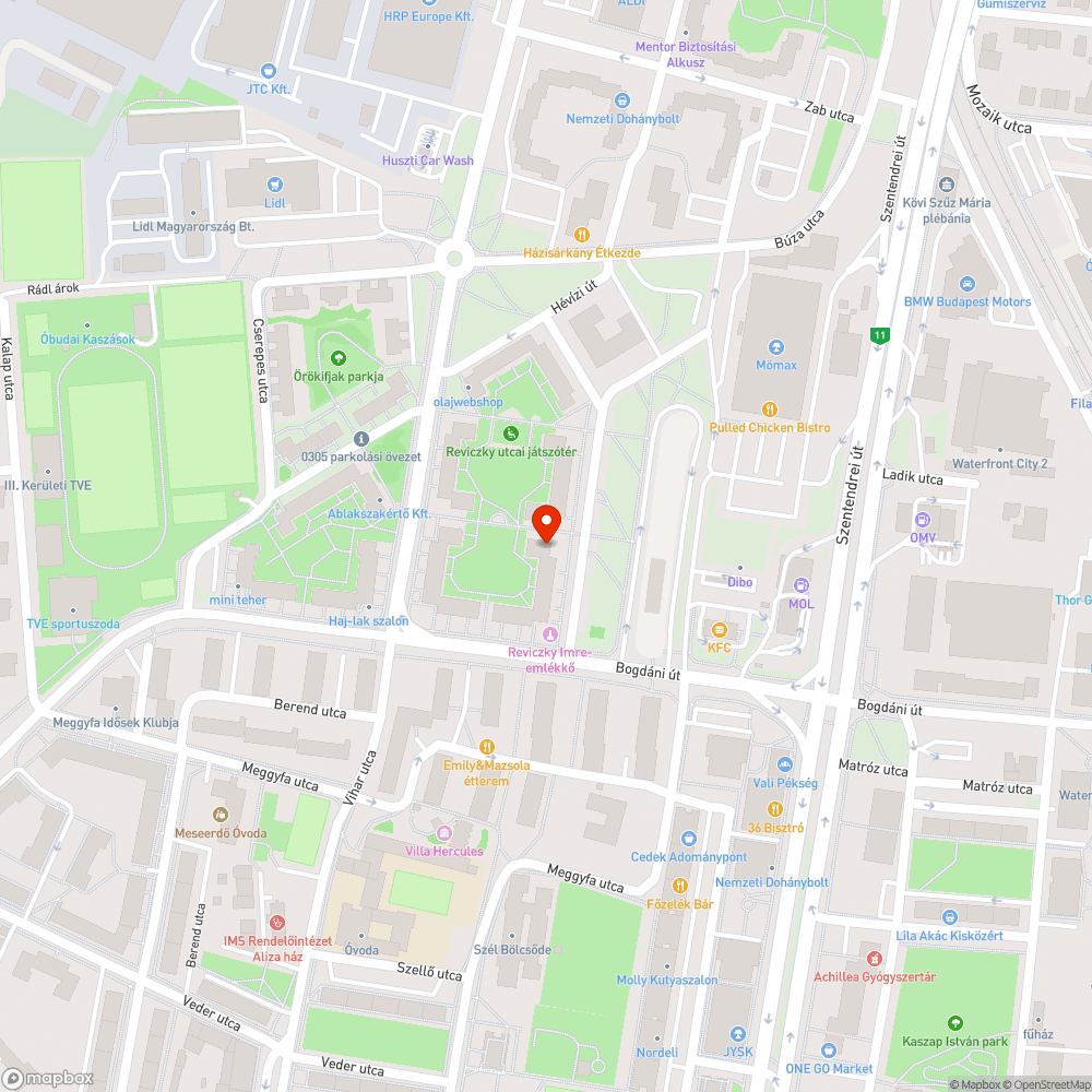 Gyanús autó bejelentés helye