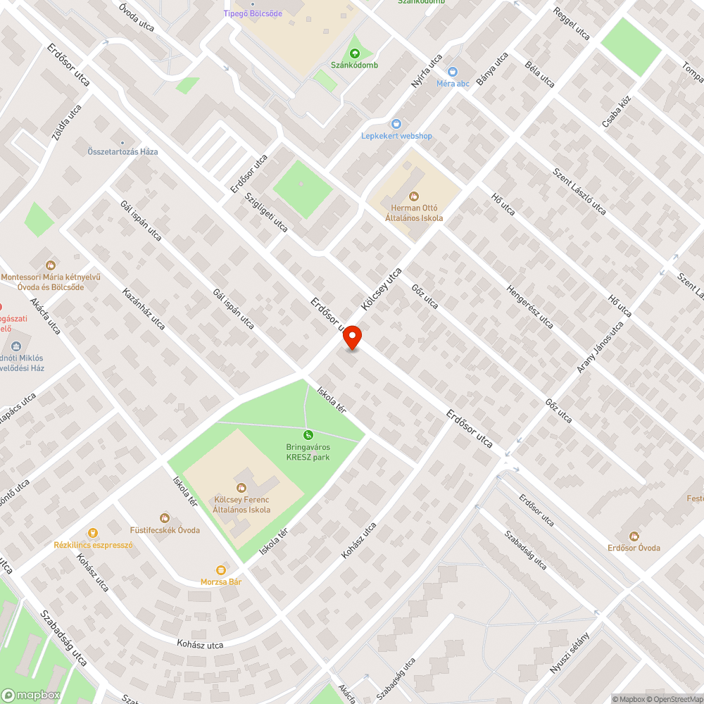 Lámpaoszloptól nem látszódó jelzőlámpa bejelentés helye